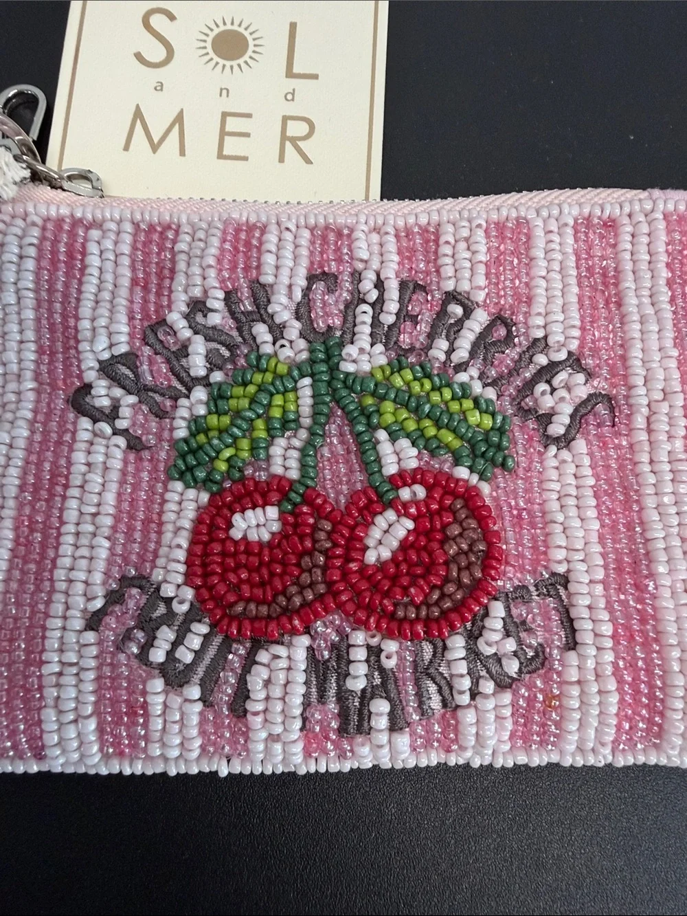 SOL + Mer | Beaded Cherry Coin Pouch 🍒